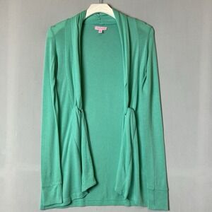 Lilly Pulitzer Cardigan Sweater‎ Womens Extra Small Green Open Waterfall Sheer